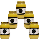 100% Pure Desi Cow Ghee By Grameya | Rich Source Of Vitamin & Protein Fiber Pure Healthy Cow Ghee Perfect For Cooking | 5 Litre (1 Litre * 5) 169.0 Ounce | Jar Pack